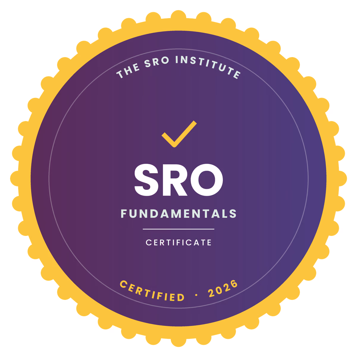 The video library with the SRO professional course, showing the 7 modules. 