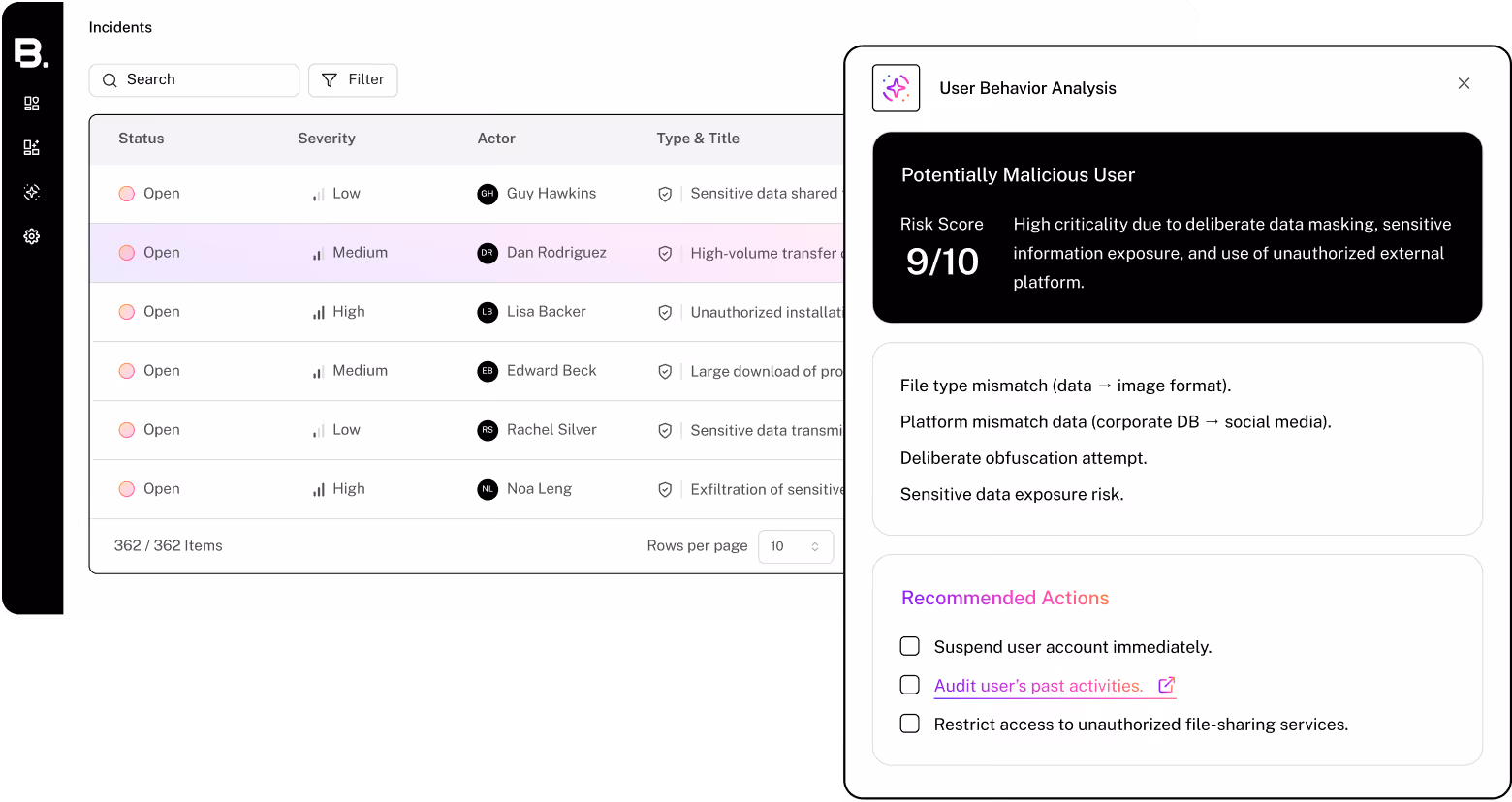 Detect Risky Behavior Instantly