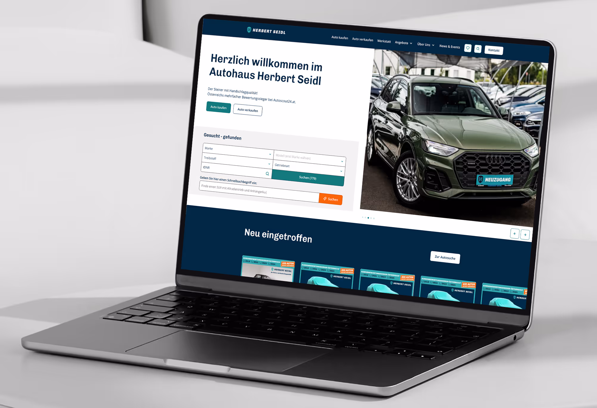 Mockup Seidl Homepage