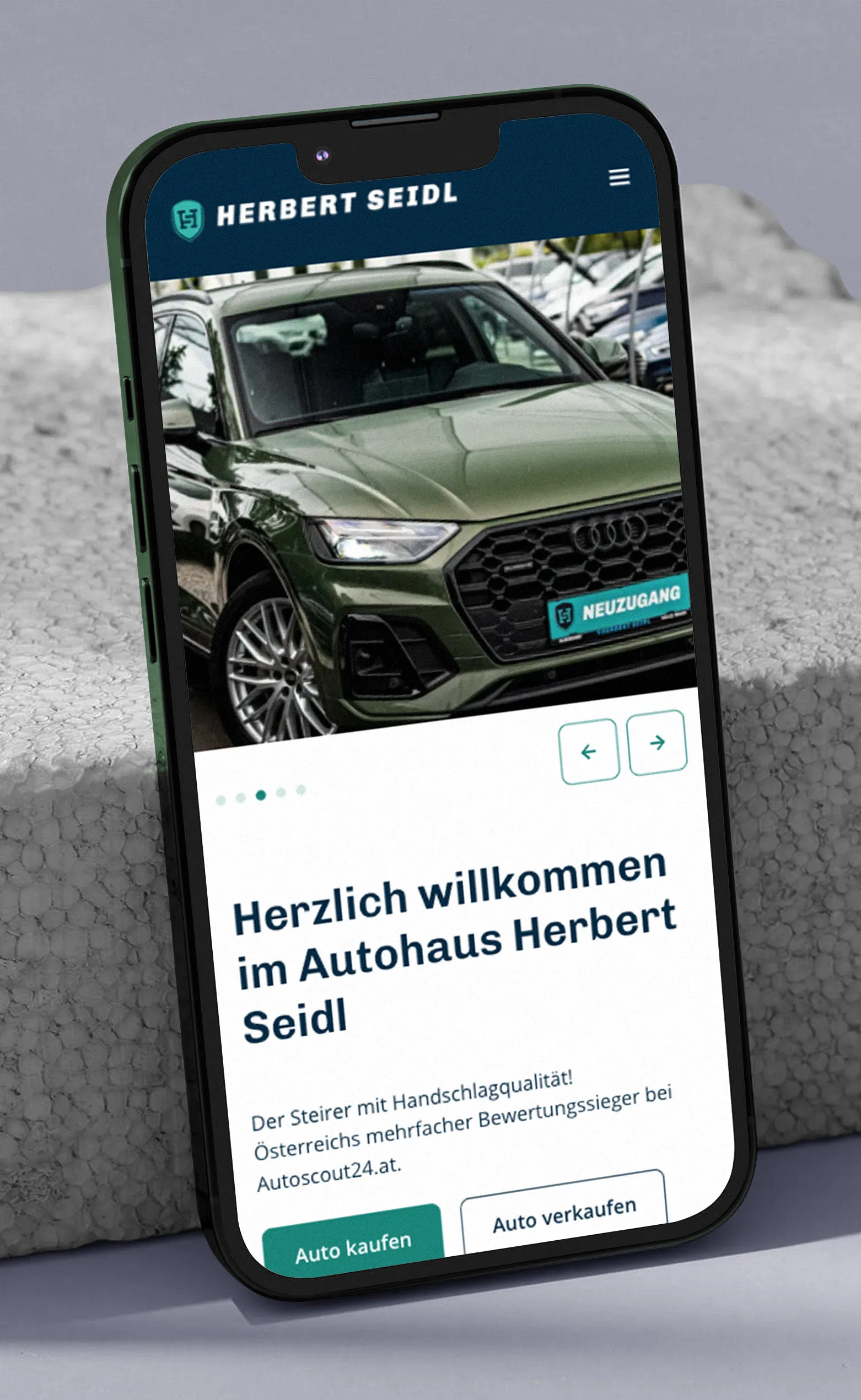 Mockup Seidl Homepage