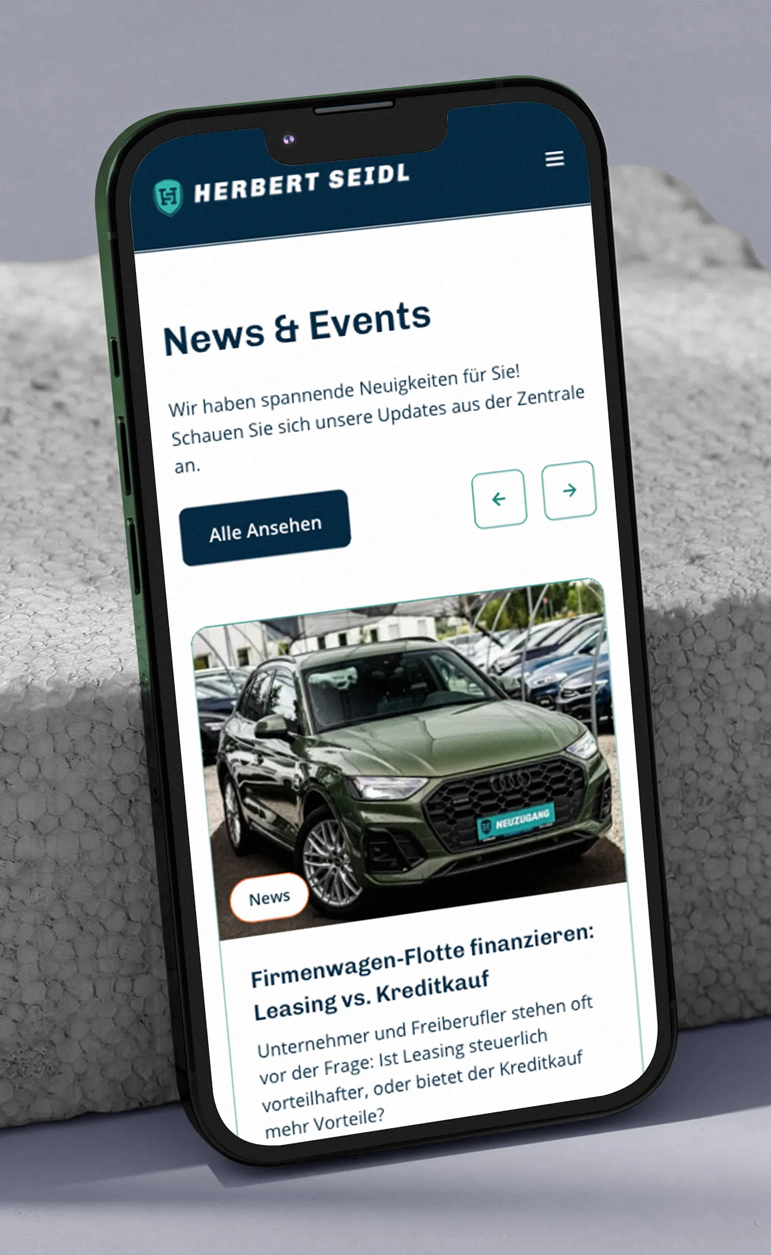 Mockup Seidl Homepage