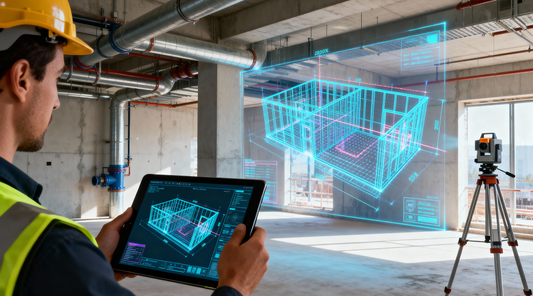 Snapshot of a generic geometry 3D model with relevant data as correct thickness in wall assemblies and wall type tag.