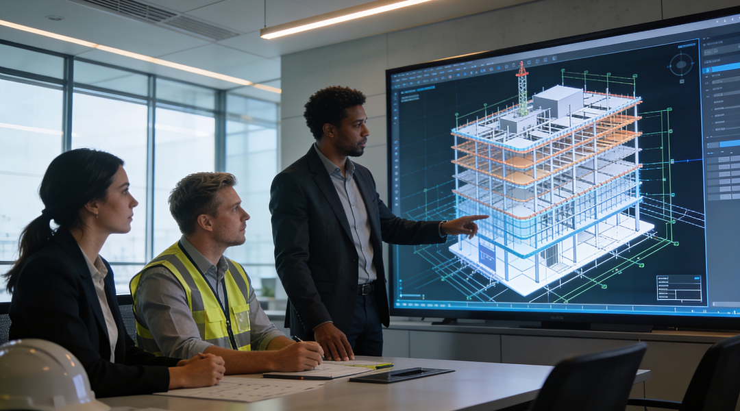 Snapshot of a generic geometry 3D model with relevant data as correct thickness in wall assemblies and wall type tag.