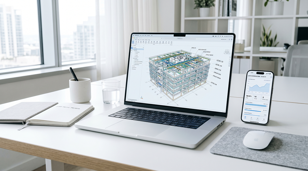 Snapshot of a generic geometry 3D model with relevant data as correct thickness in wall assemblies and wall type tag.