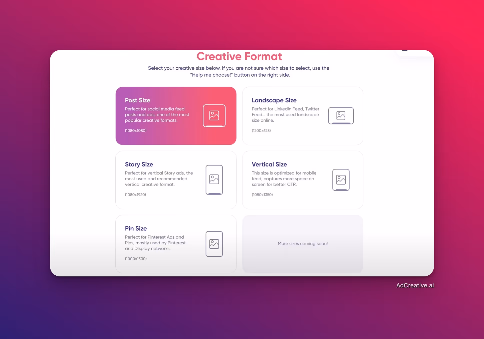Creative Format - AdCreative.ai