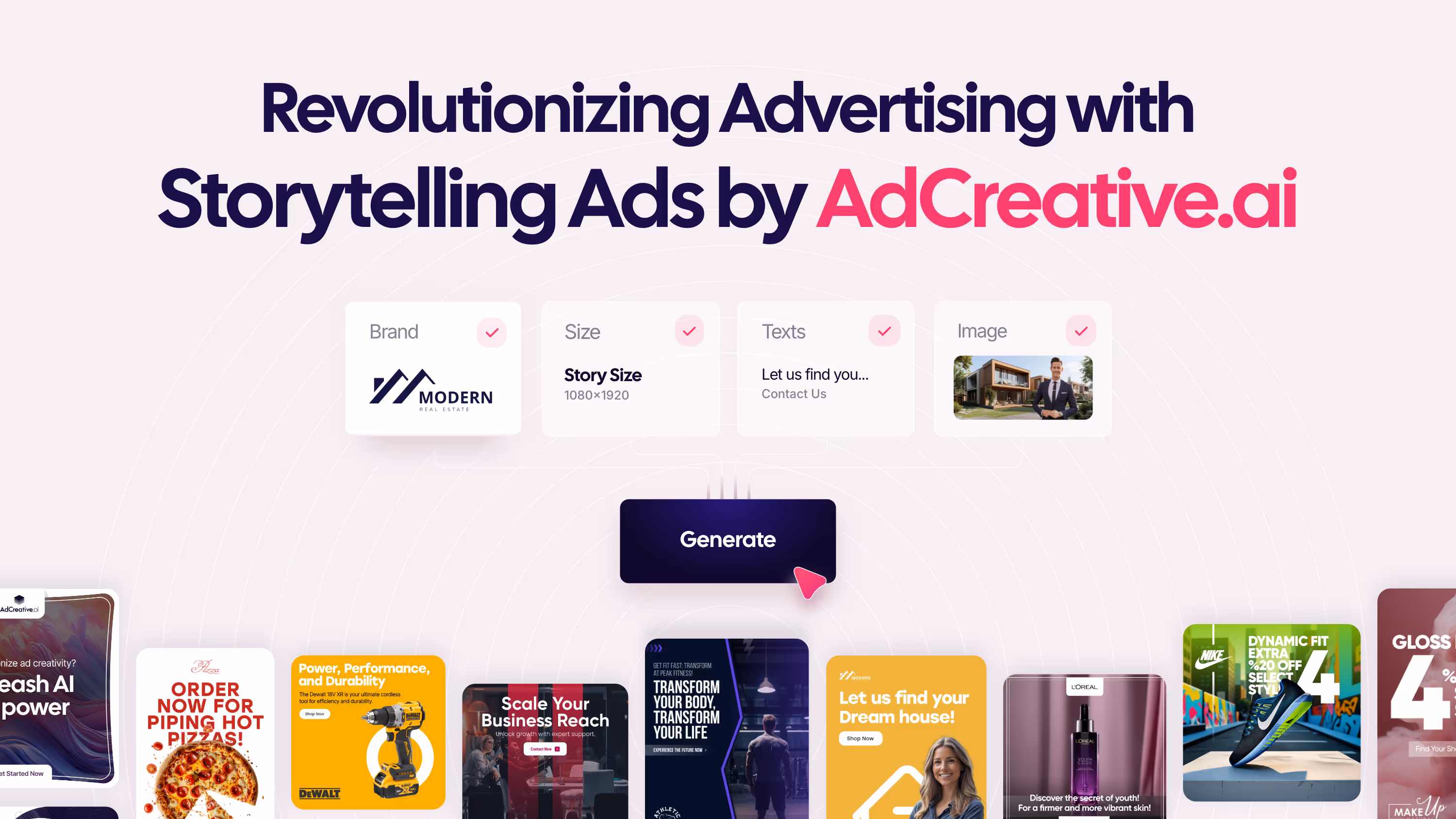AdCreative AI, hikaye anlatımlı reklamların gücünden yararlanarak reklamcılıkta devrim yaratıyor ve hedef kitlenizde yankı uyandıran ilgi çekici anlatılar oluşturuyor.