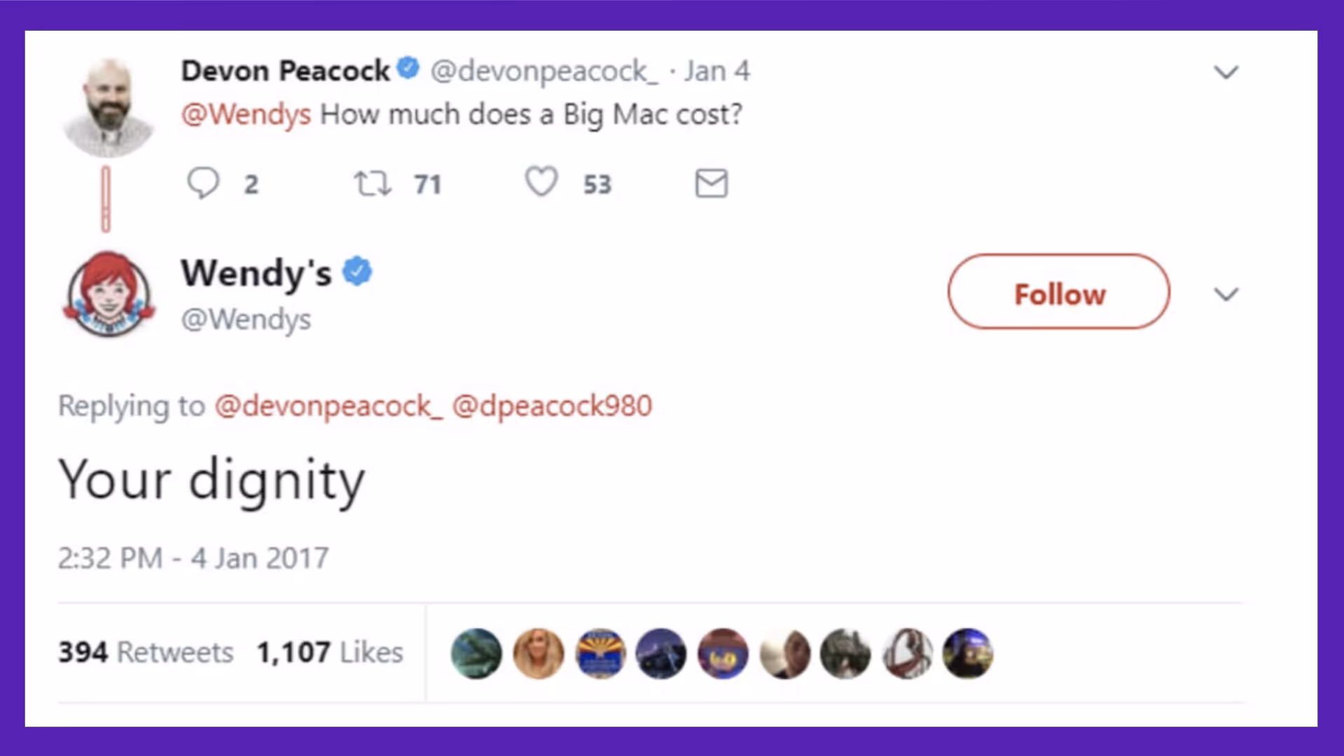 Offtopic- [Twitter] aracılığıyla [Wendy's tarafından vahşi kızartmalar]. Bunu da eklemek zorundaydık!