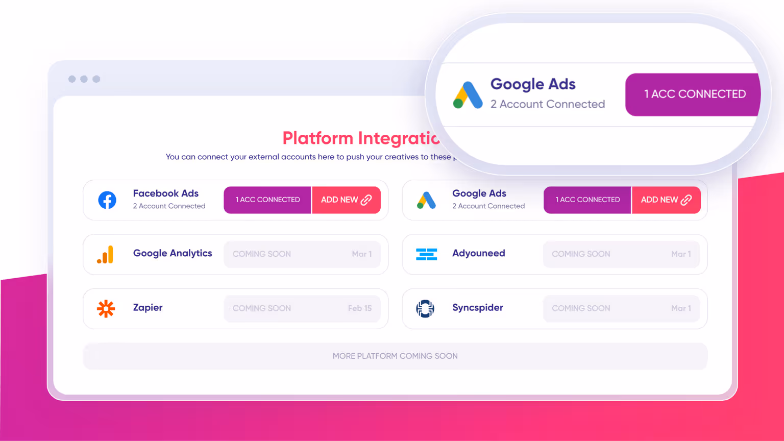 "Entegrasyonlar" sayfamızda Google Hesabınızı bağladığınızdan emin olun.