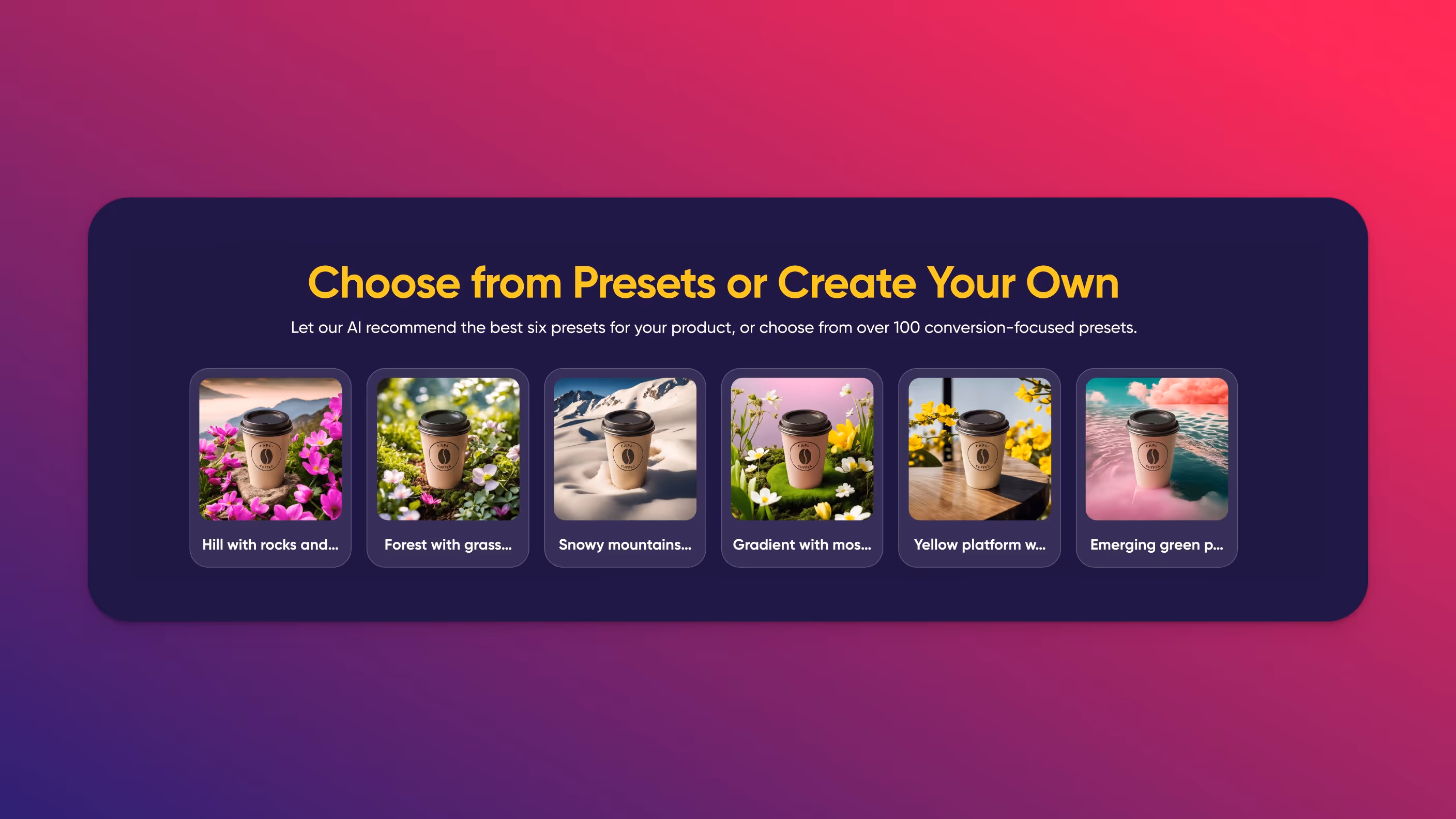 Pilih dari preset atau buat sendiri