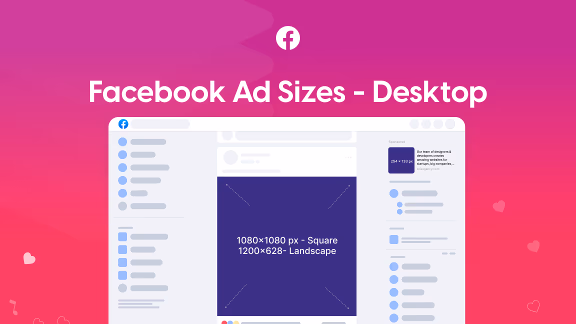 Facebook Reklam Boyutları - Masaüstü 