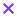 Purple X mark icon on white background.