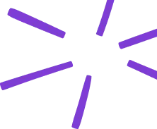 Abstract purple lines of varying lengths radiating outward on a white background.