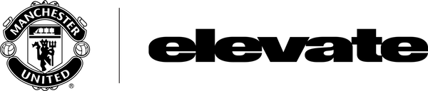 Black logo text reading MAN U with the letter U stylized into a shield shape.