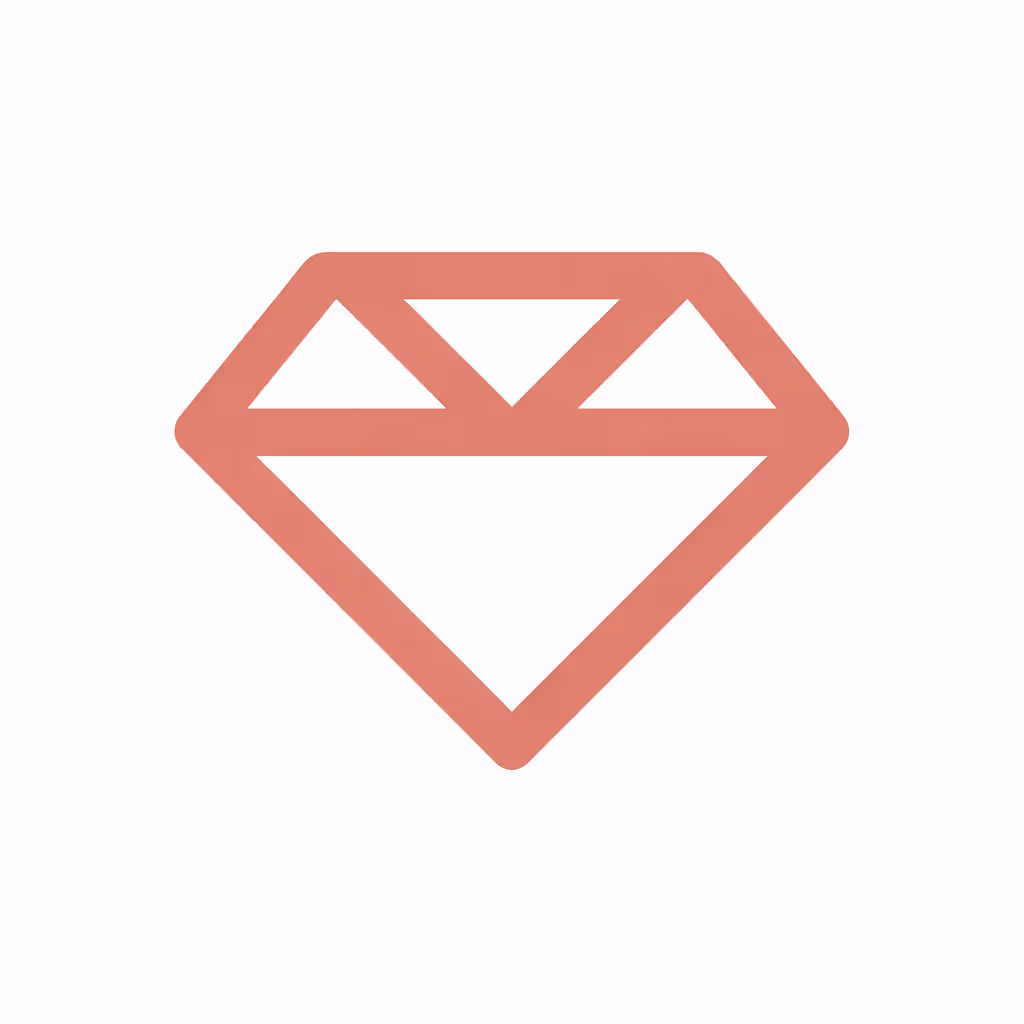 Orange outline diamond icon representing hypoallergenic quality
