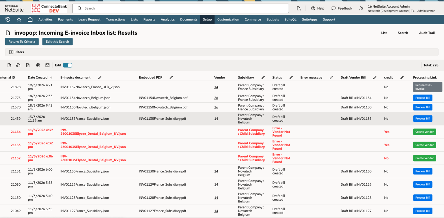 e-invoicing netsuite invopop