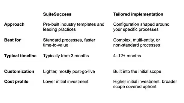 NetSuite implementation project overview showing ERP processes, integrations, and go-live milestones.
