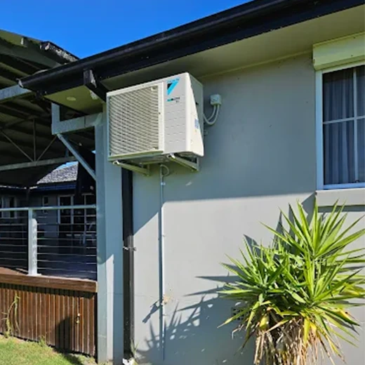 The external unit of a split system air conditioning system in Sydney.