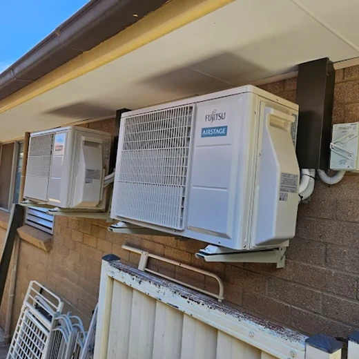 The external unit of a split system air conditioning system in Sydney.