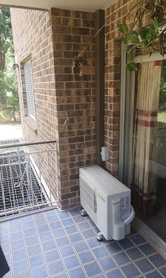 The external unit of a split system air conditioning system in Sydney.