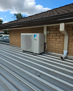 The external unit of a split system air conditioning system in Sydney.