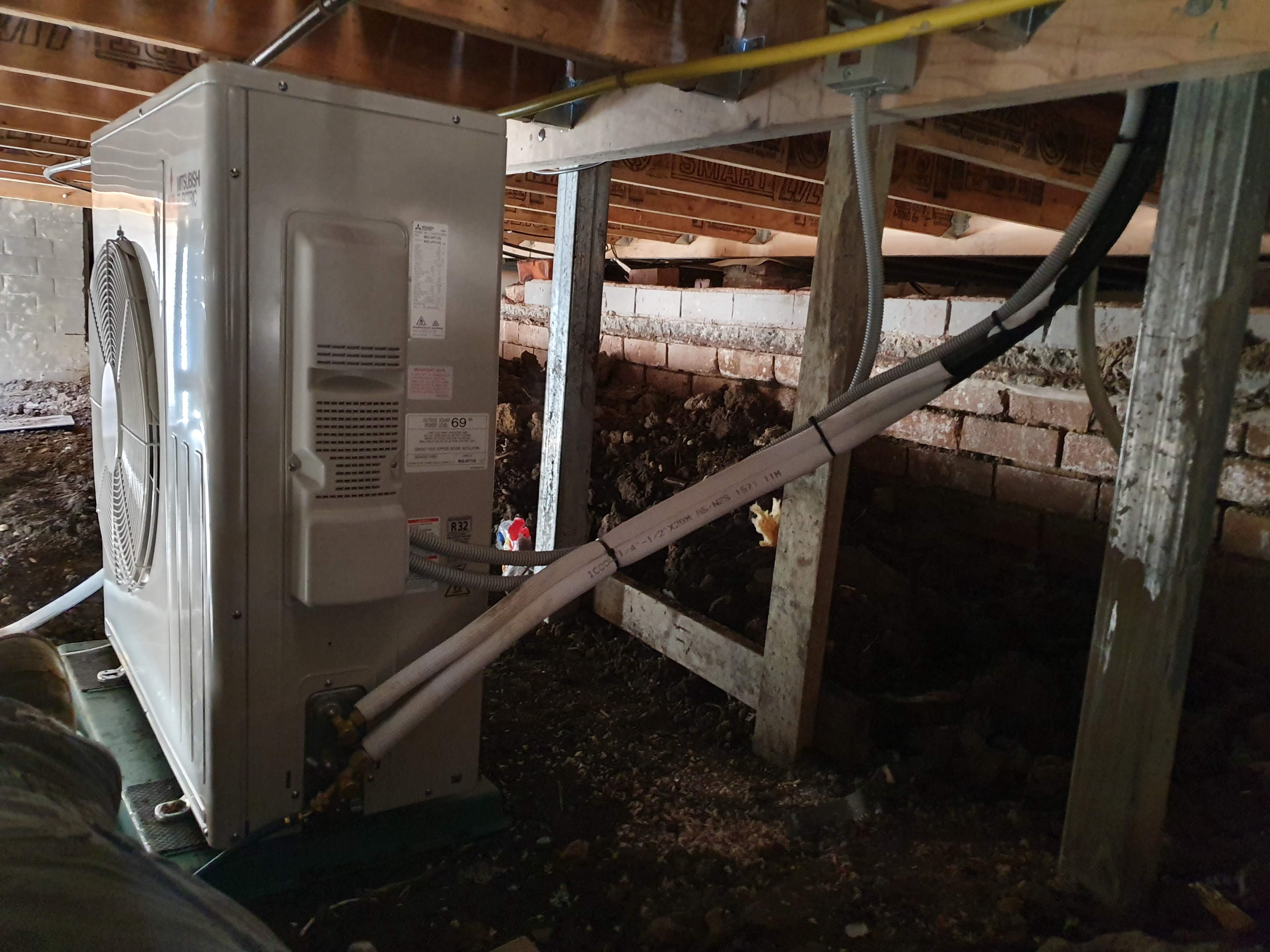 The external unit of a split system air conditioning system in Sydney.