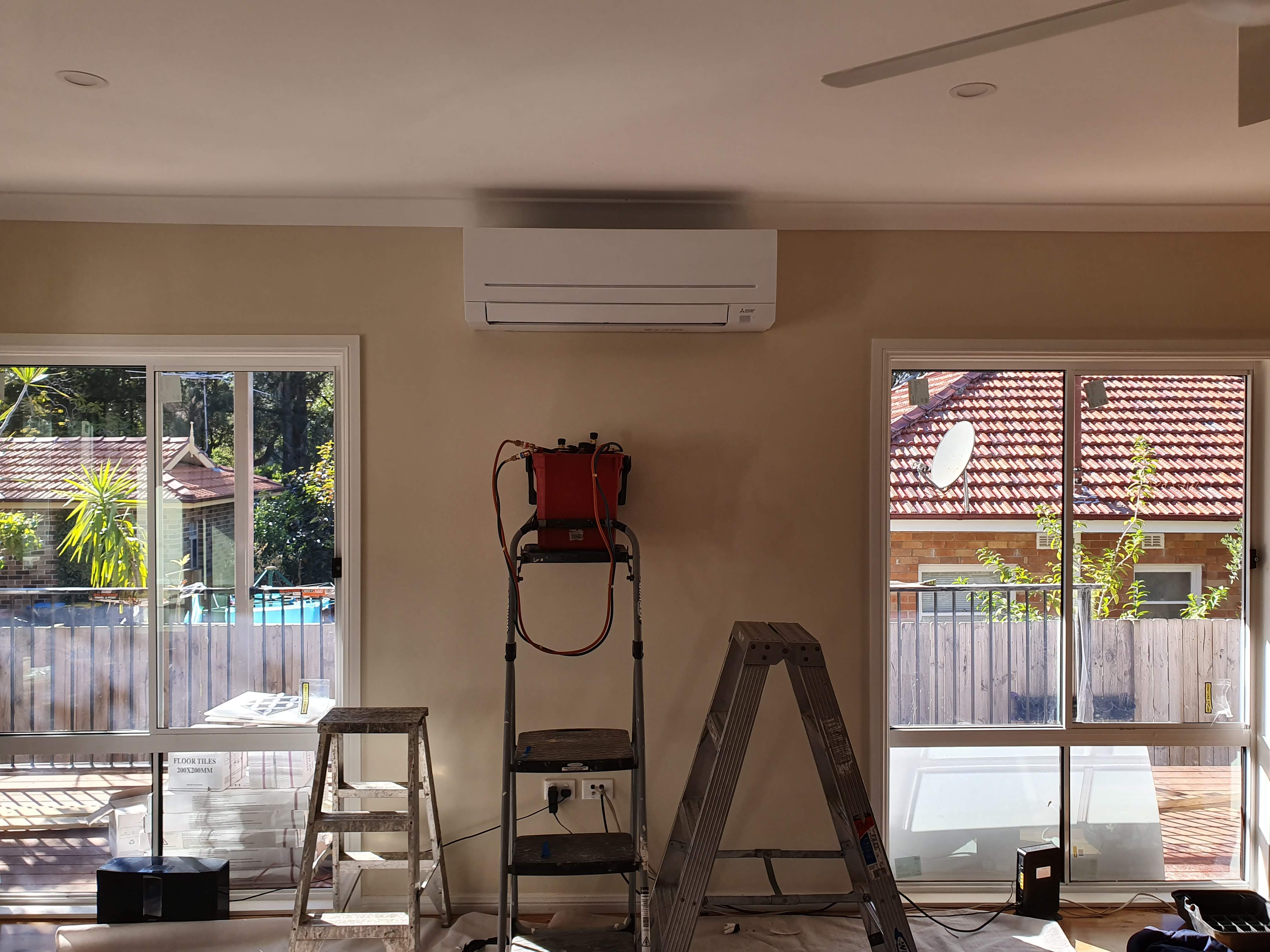 The external unit of a split system air conditioning system in Sydney.