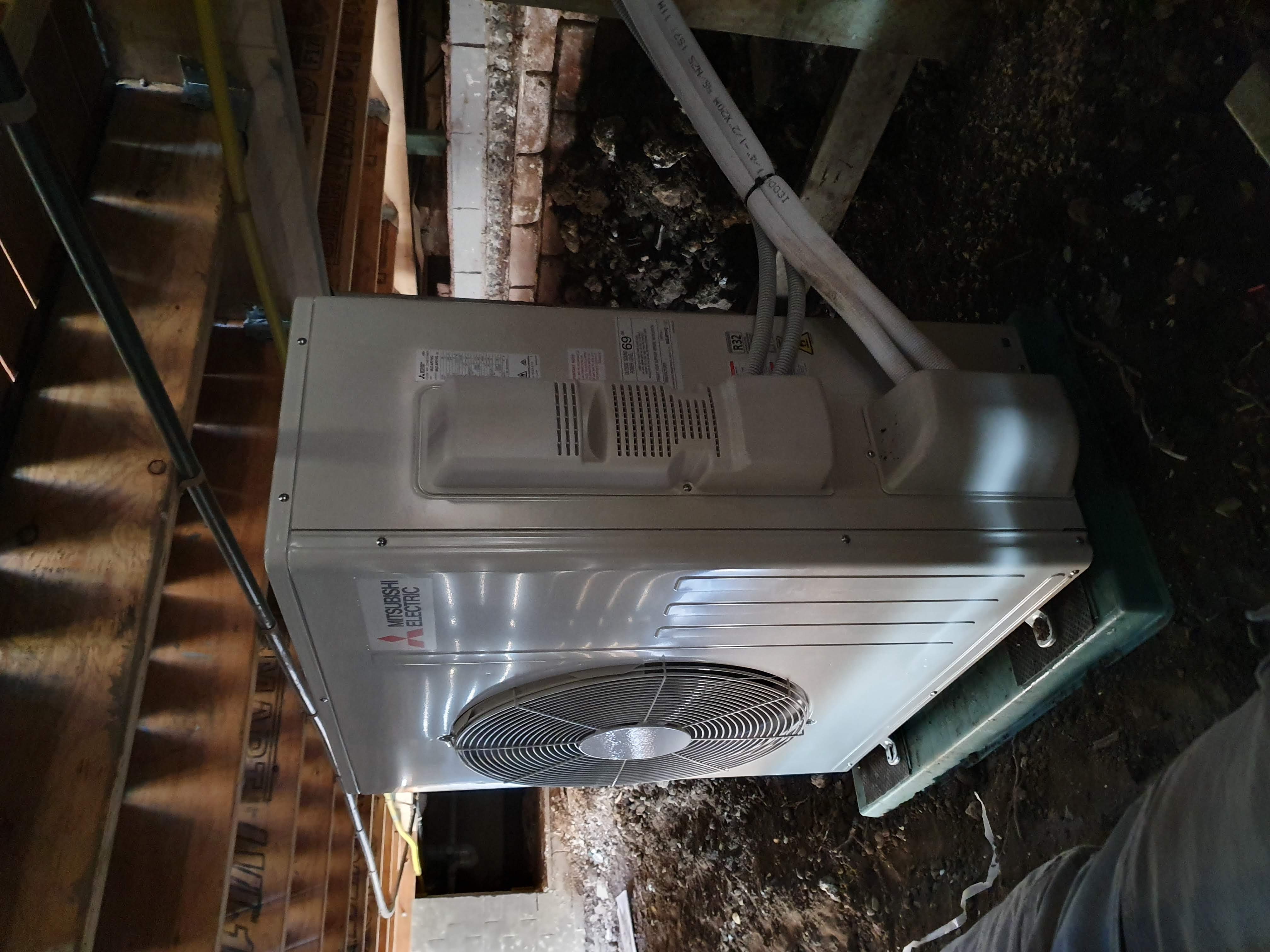 The external unit of a split system air conditioning system in Sydney.