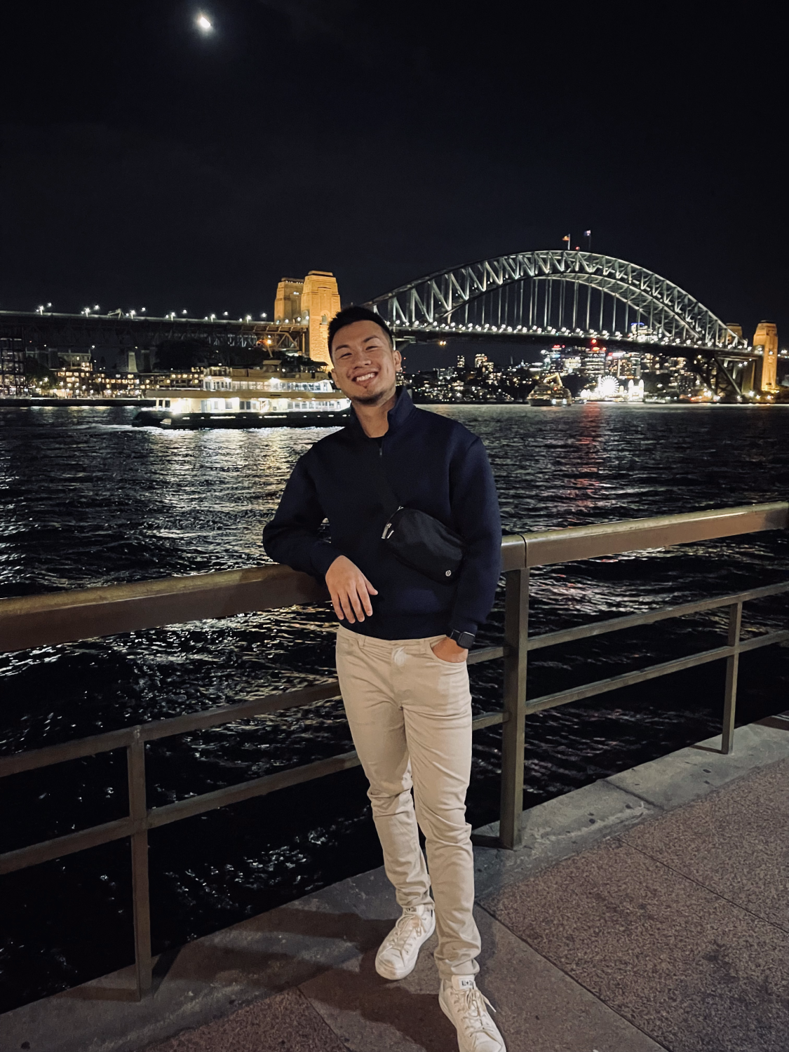 Hai Le in Sydney Harbour