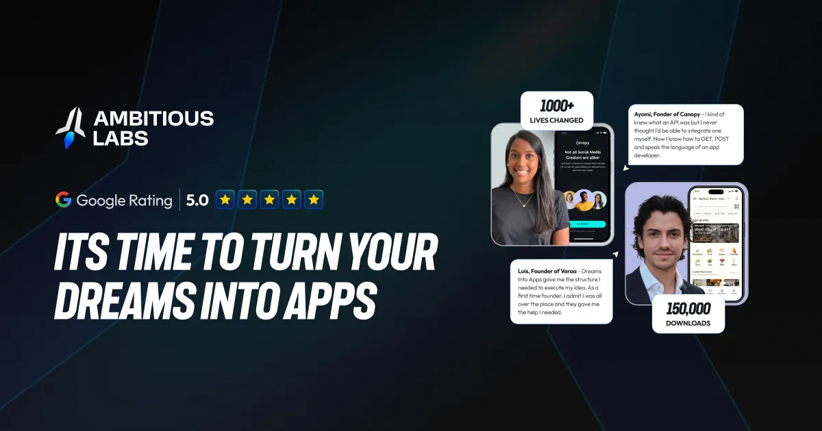 Ambitious Labs Dreams Into Apps no-code program