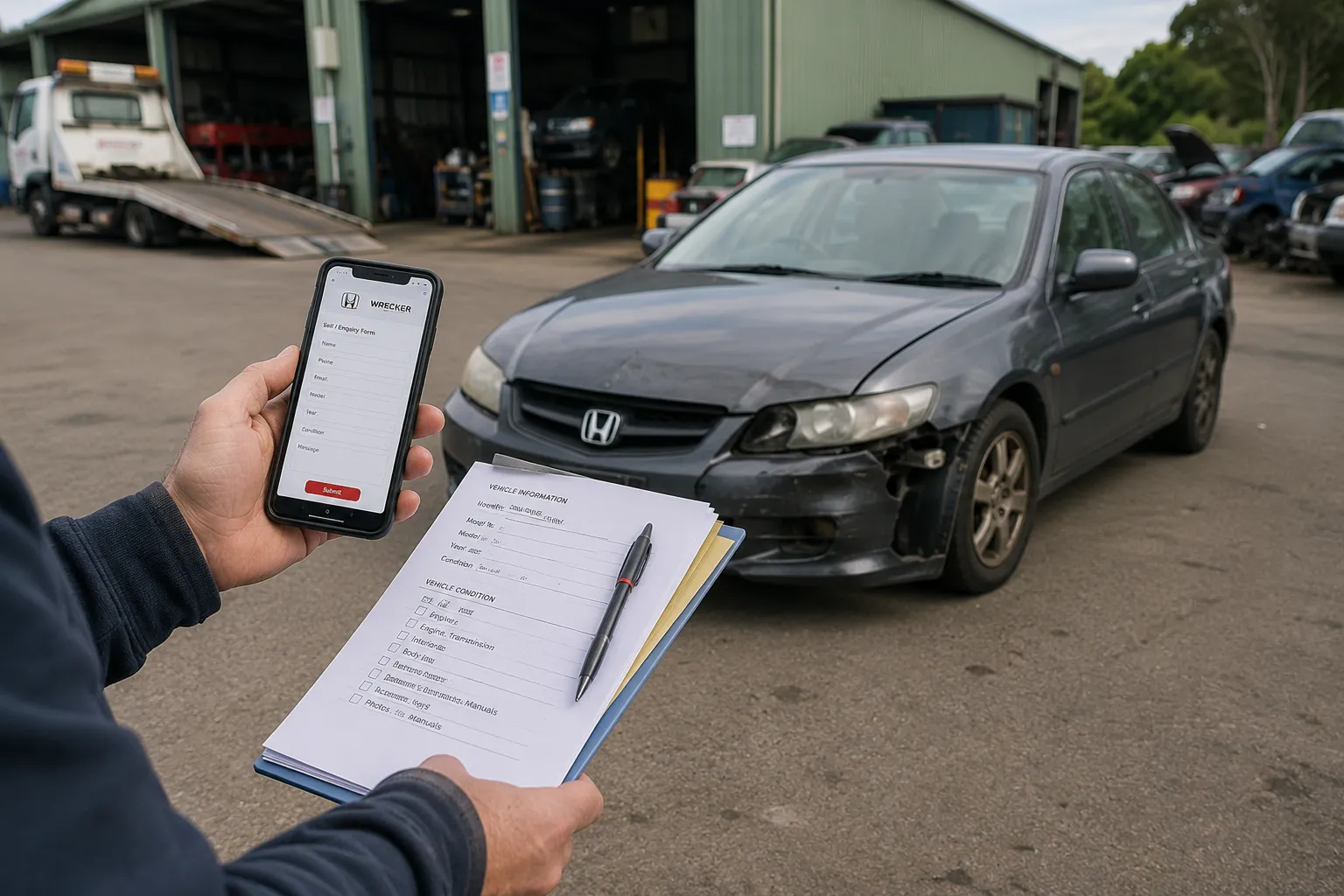 What Information Should You Have Ready Before Calling a Honda Wrecker?