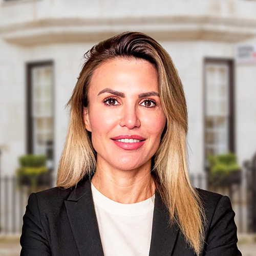 Portrait of Irina Branley, Personal Assistant at 'Belgravia Law', London.