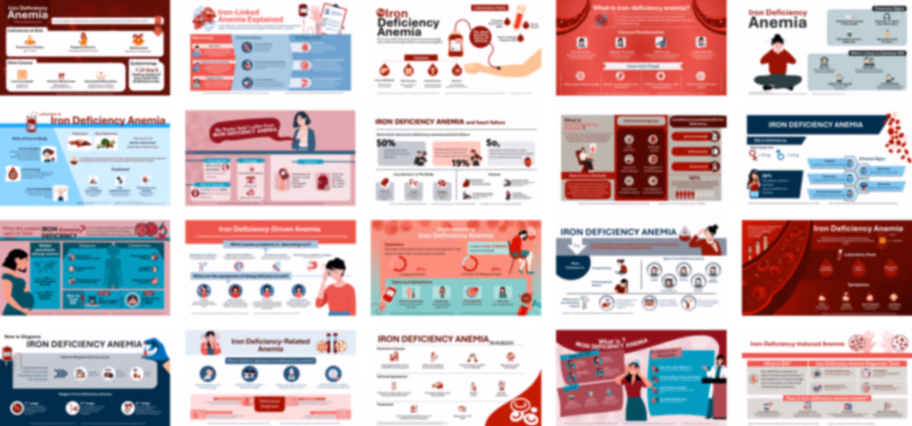 Iron deficiency anemia presentation slides preview showing causes, symptoms, diagnosis, and treatment