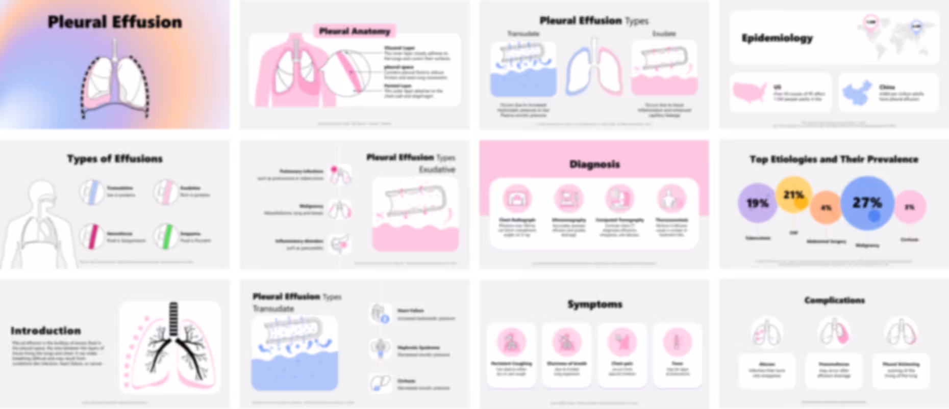 Pancreatic cancer slide deck example with infographics, data visuals, and oncology presentation design