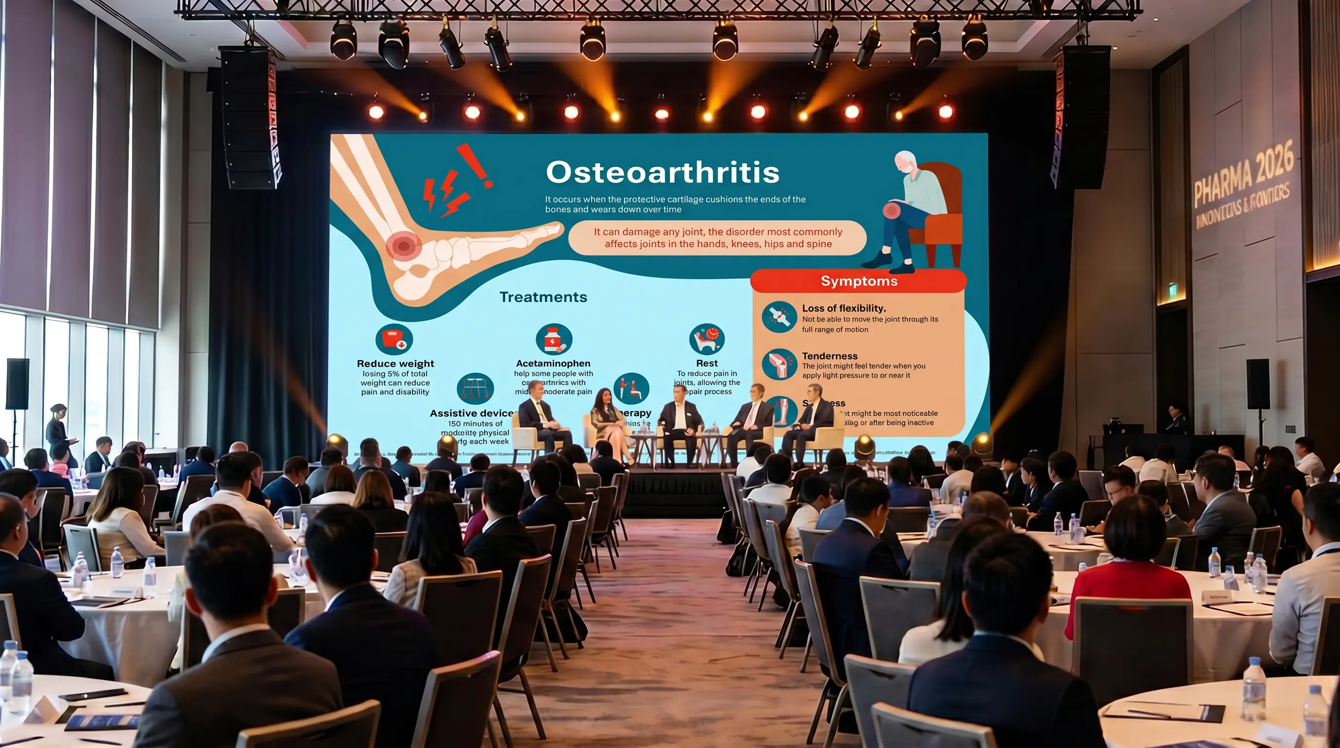 osteoarthritis infographic slide presentation at medical conference