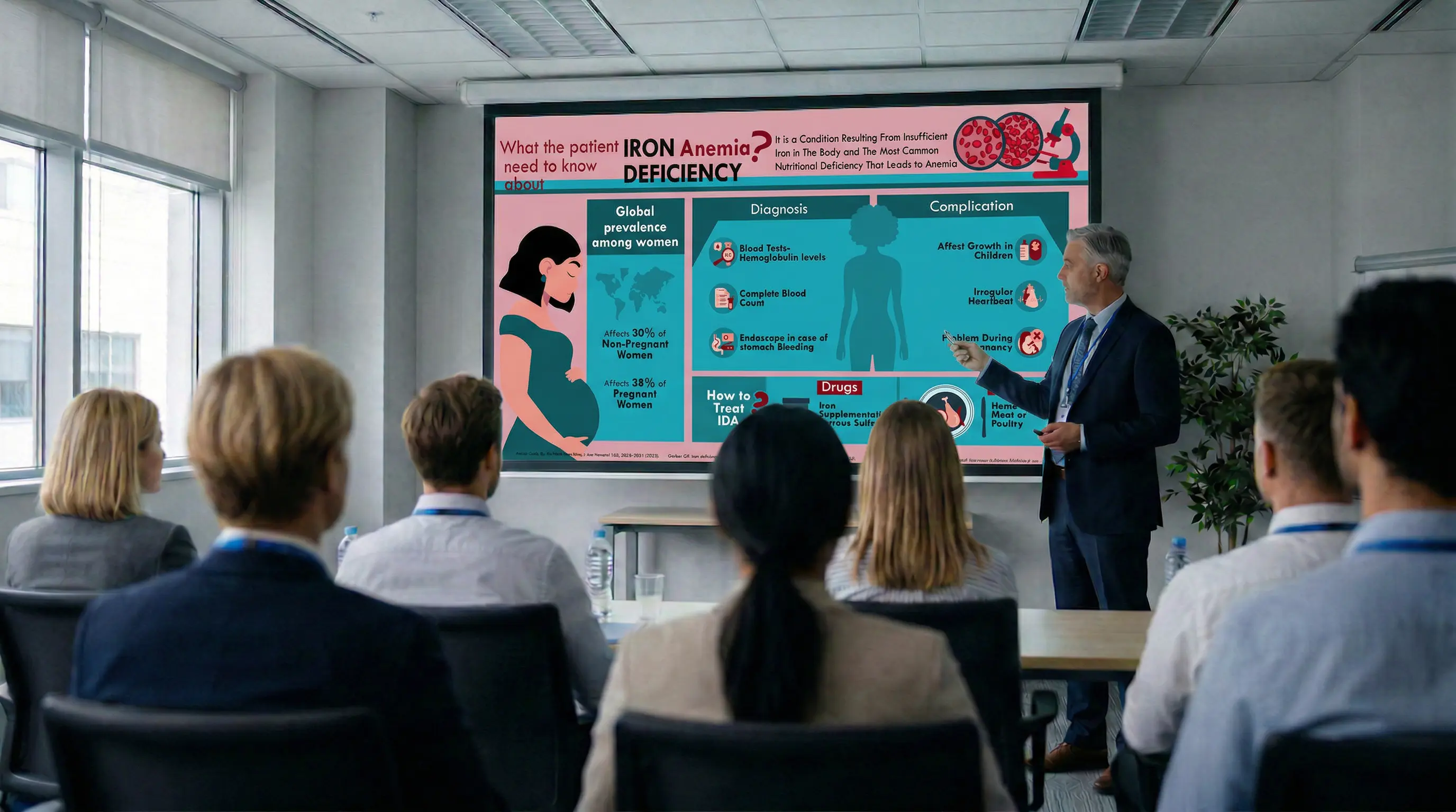 iron deficiency anemia infographic slide training healthcare professionals