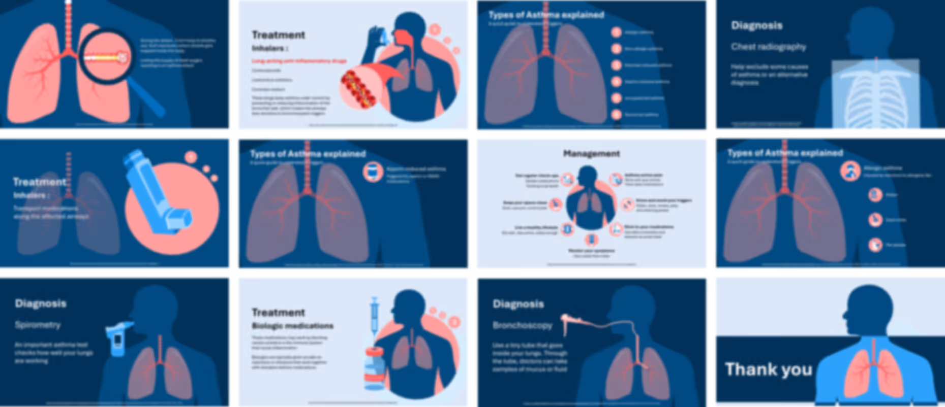 Ready-made diabetes overview medical slide deck with glucose regulation, charts, and clinical explanations