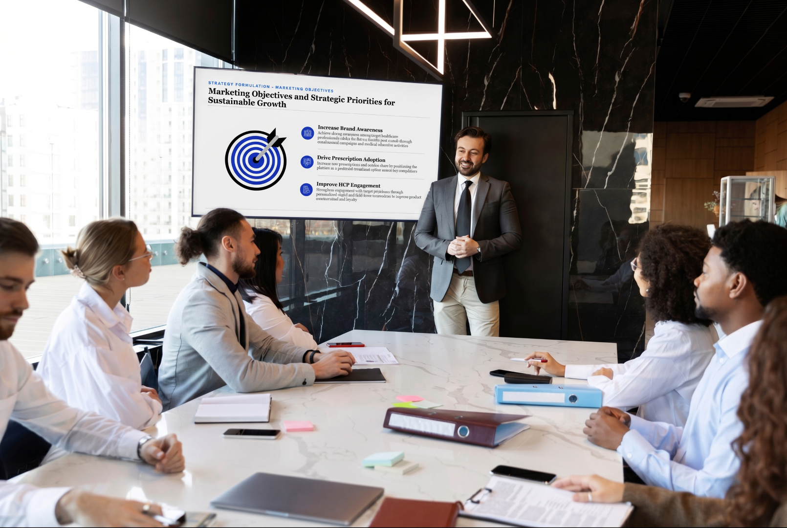 Pharma brand plan presentation template McKinsey style