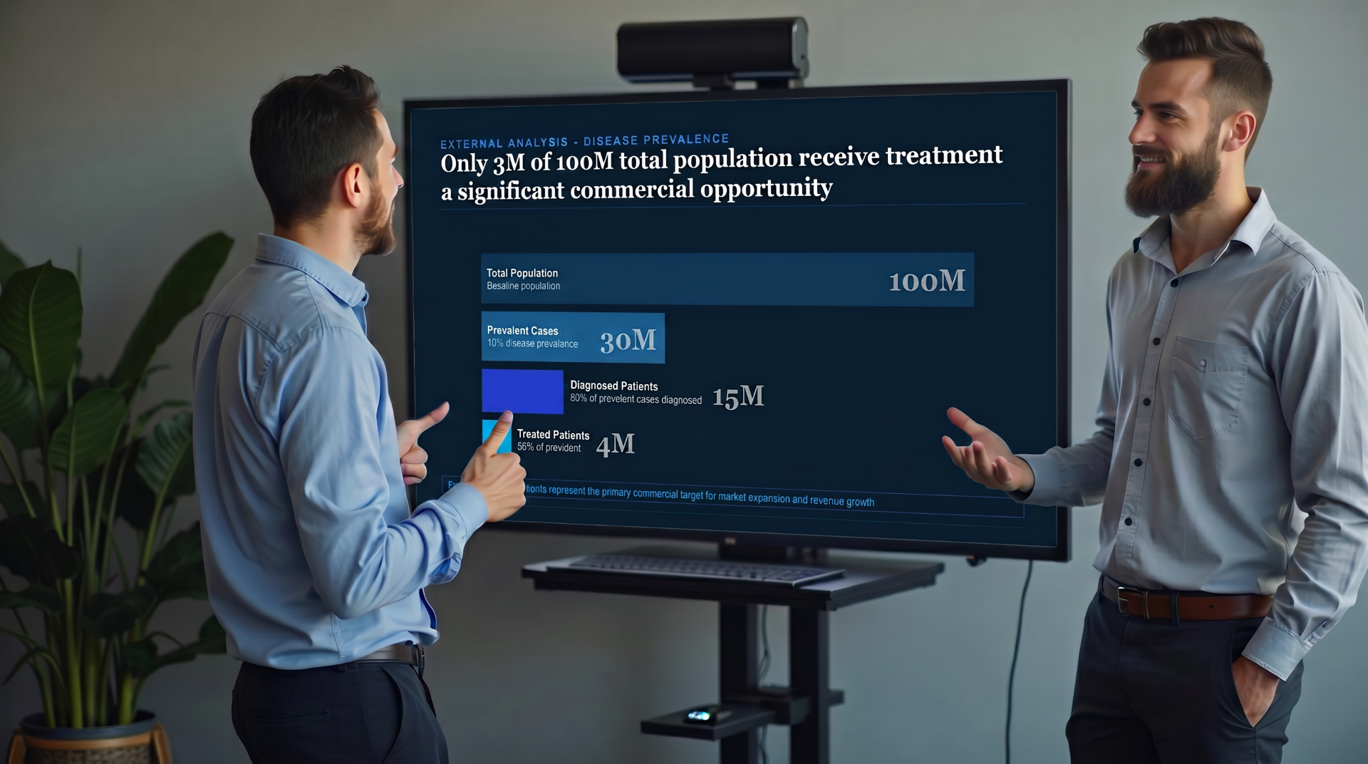 pharma brand plan presentation disease prevalence and treated patients
