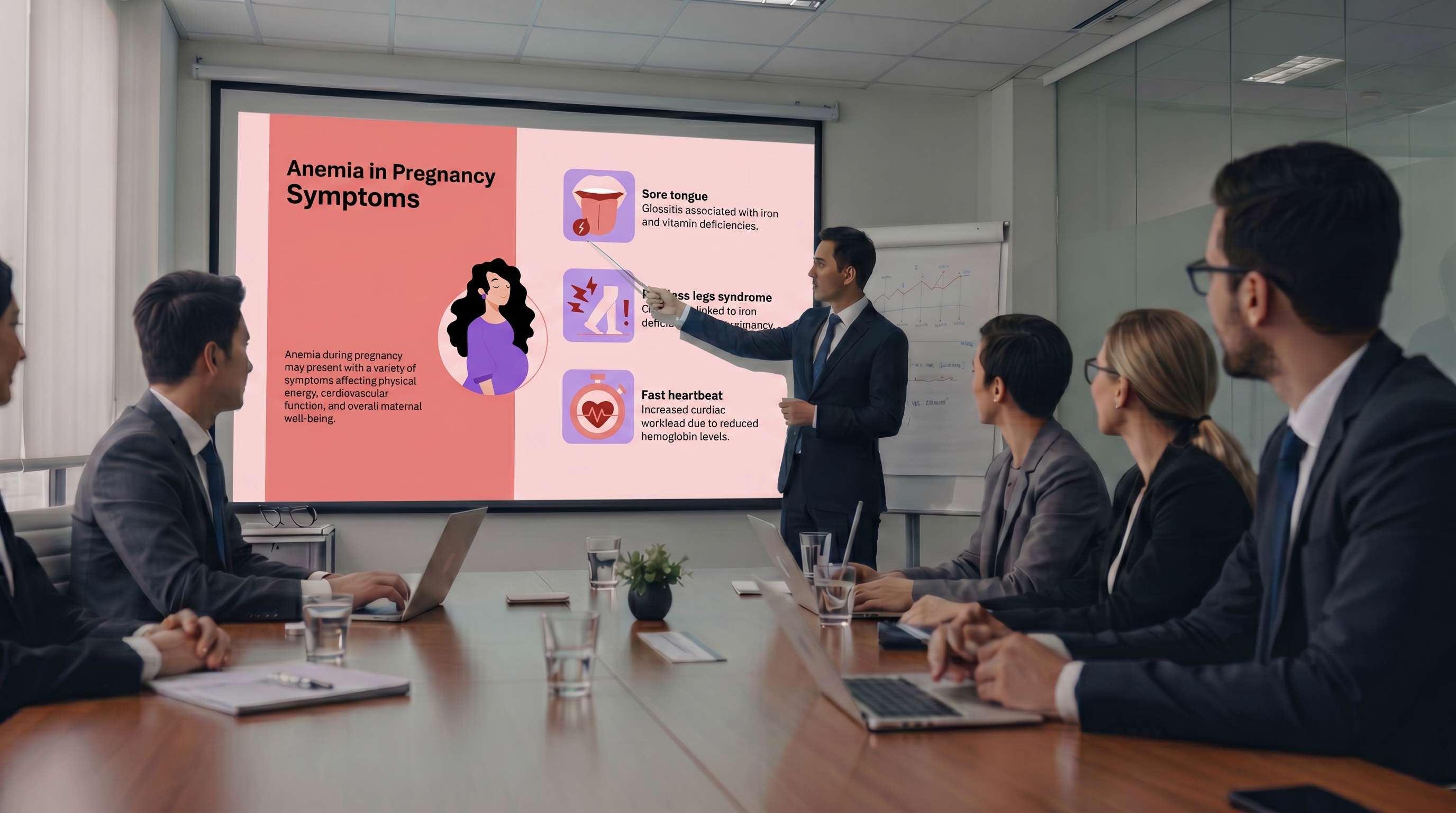 Anemia in pregnancy symptoms slide template for maternal healthcare workshops and obstetric education