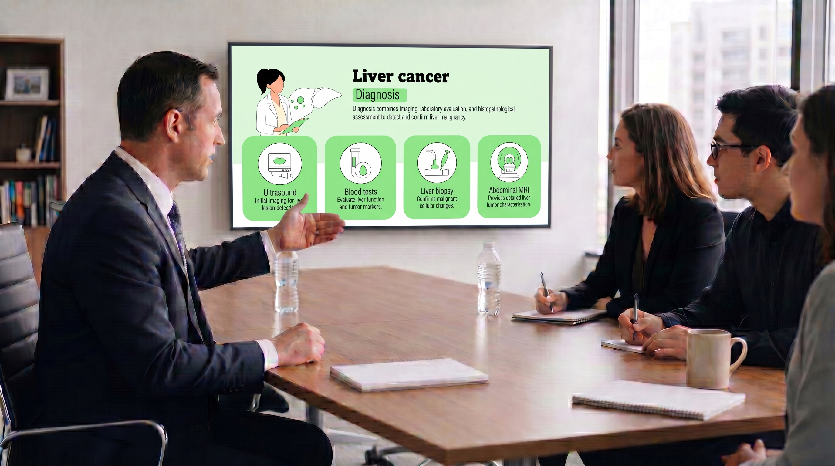 Liver cancer diagnosis slide template for hepatology education and clinical workshops