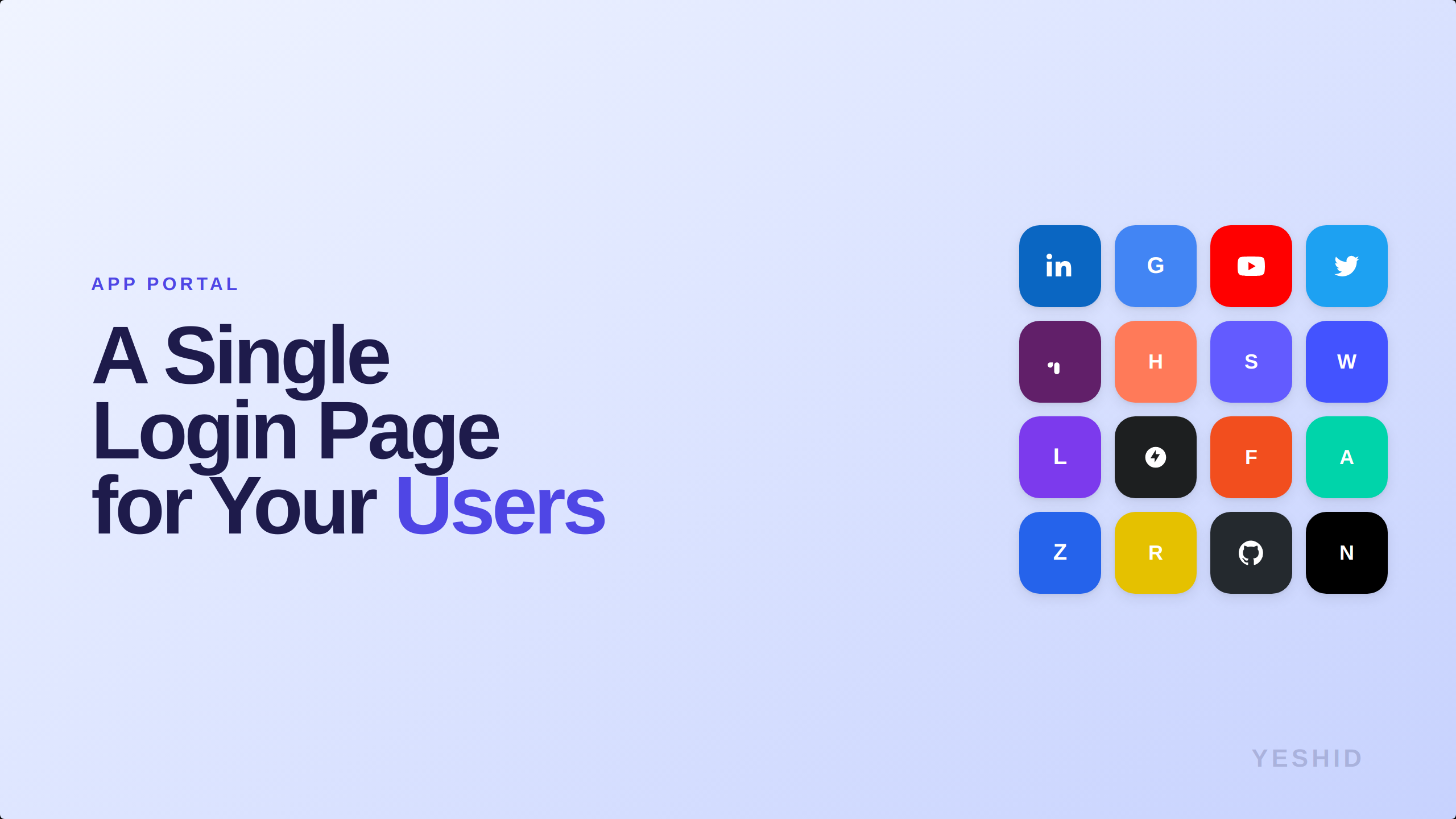 One login page for your users