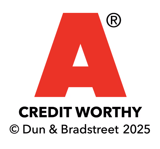 A-credit rating from Dun & Bradstreet