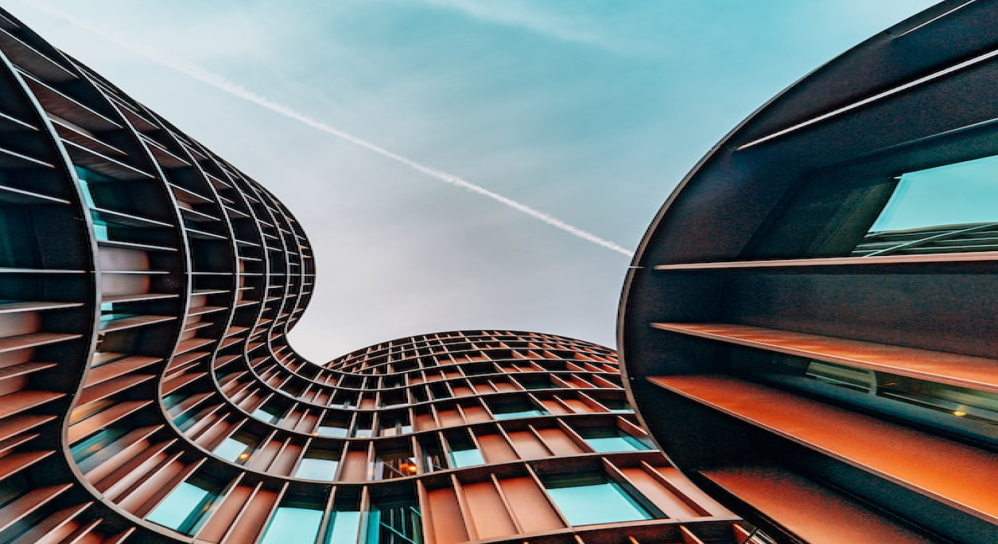 Modern building wave-shaped