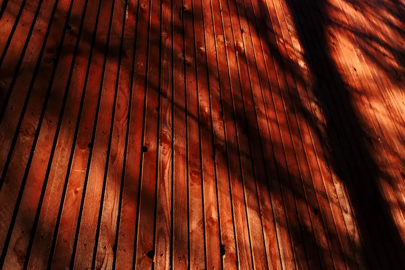 Sauna In The Woods close up of shadow on cladding