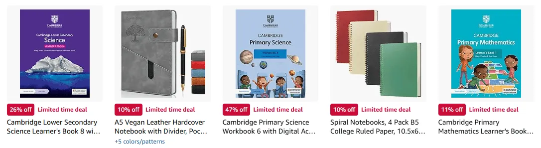 Amazon back to school Books Up to 40 Off