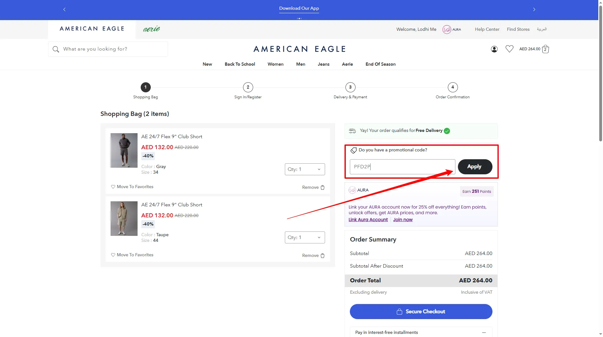 At checkout, paste the copied coupon code into the promo code box labeled and click on it