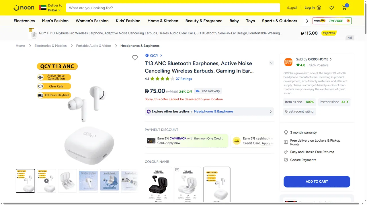 QC T13 bluetooth earphone