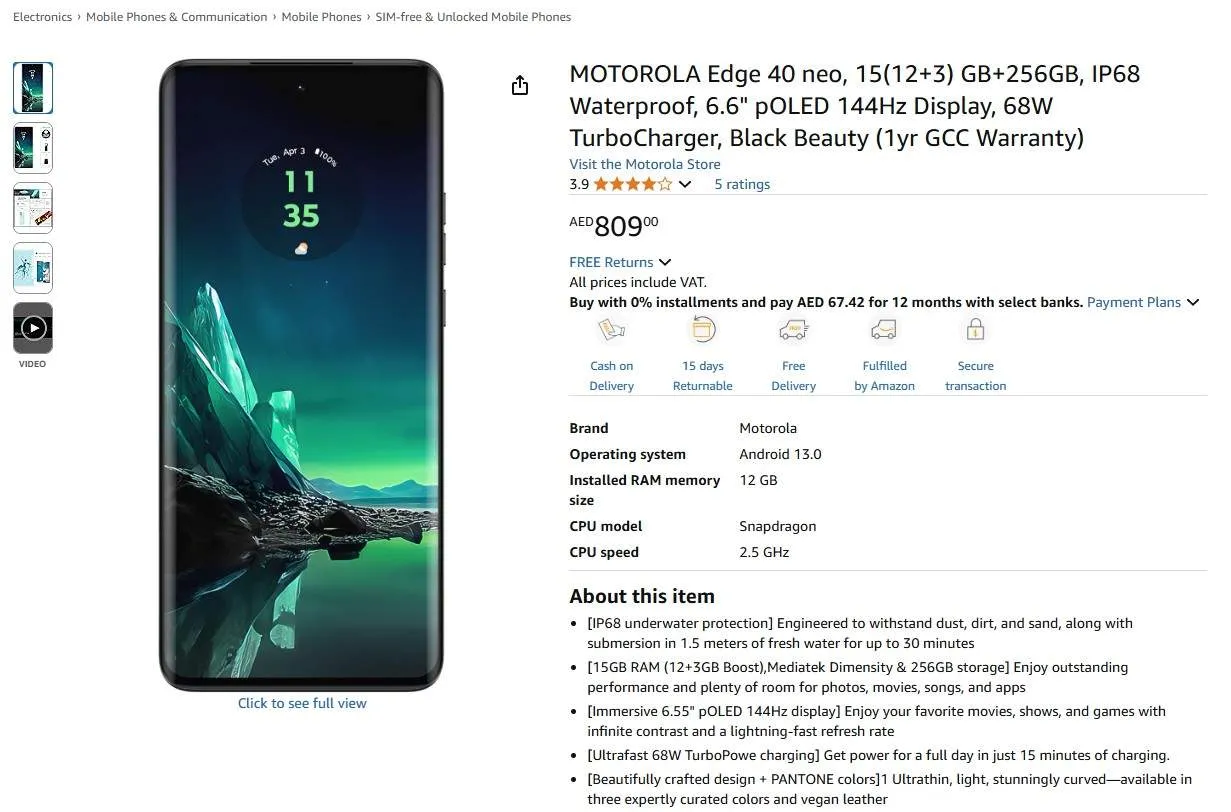 best smart phone under 1500 aed