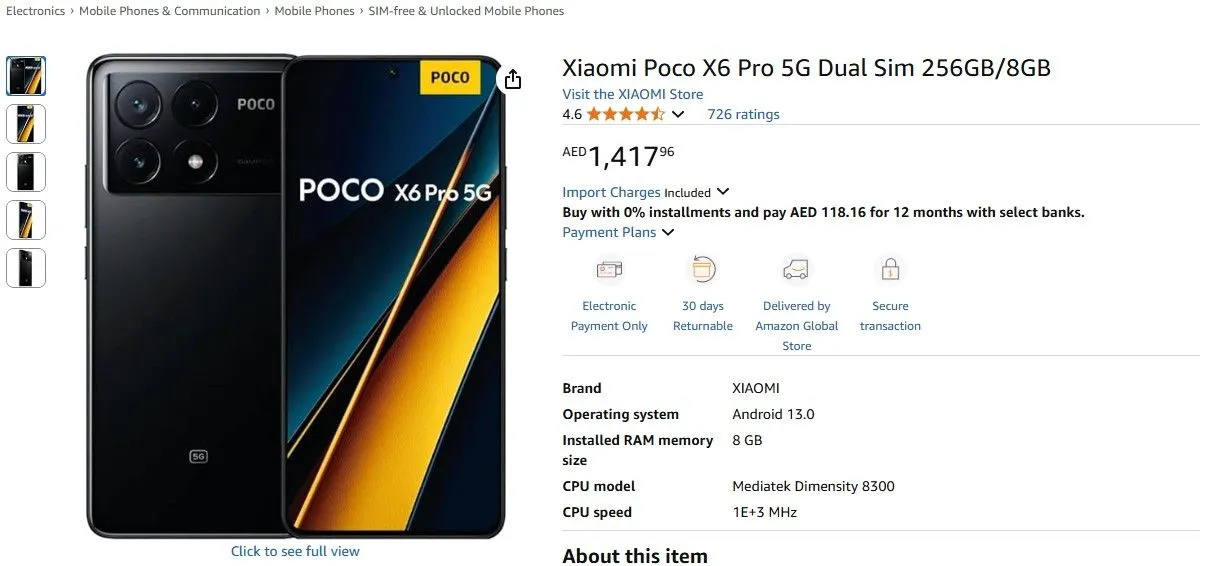 best gaming phone under 1500 aed