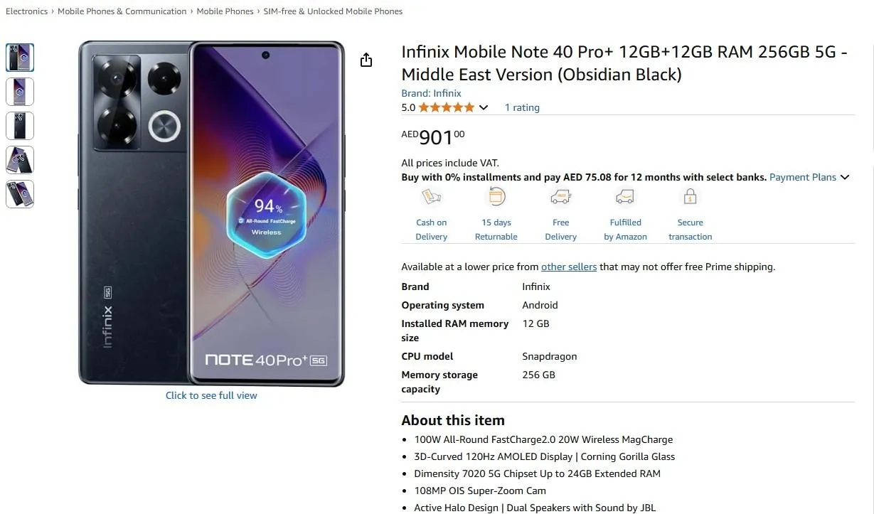 Infinix Note 40 Pro 5G